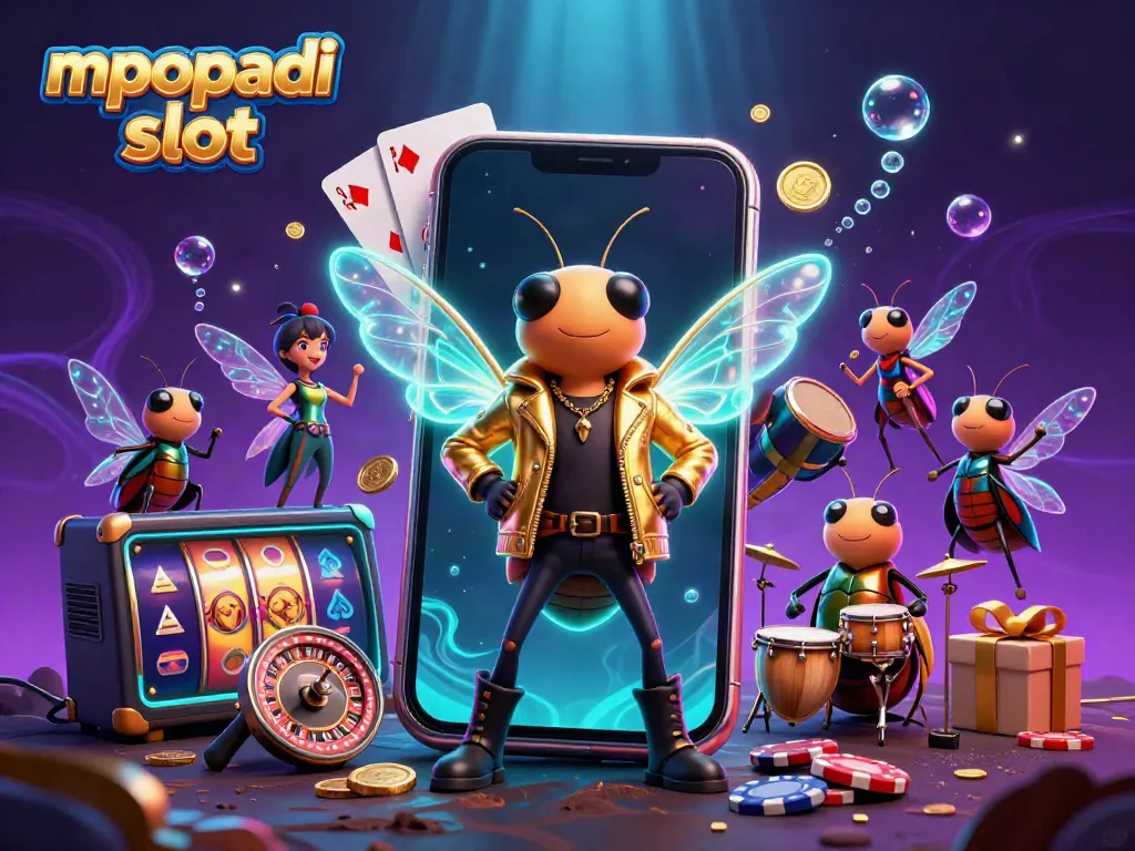 Spin reels and win with the vibrant 3D scene of mpopadi slot featuring captivating game elements.