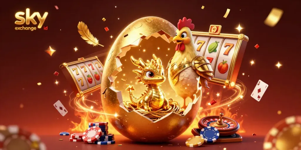 Engage with the sky exchange id platform featuring a golden dragon and poker chips in a vibrant casino scene.