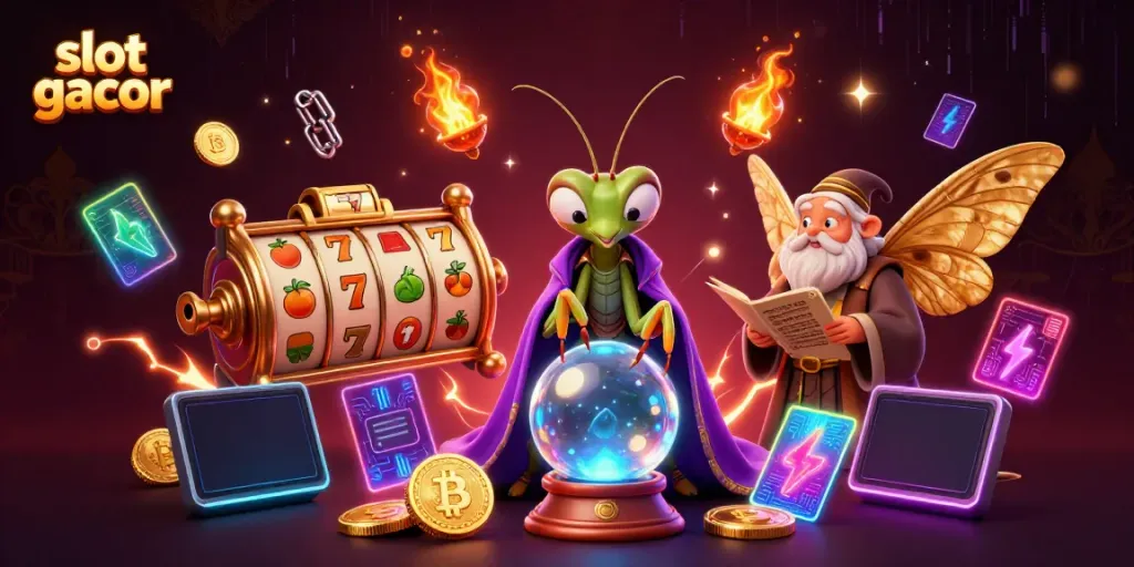 Engage with slot gacor through mystical characters, vibrant elements, and casino symbols.
