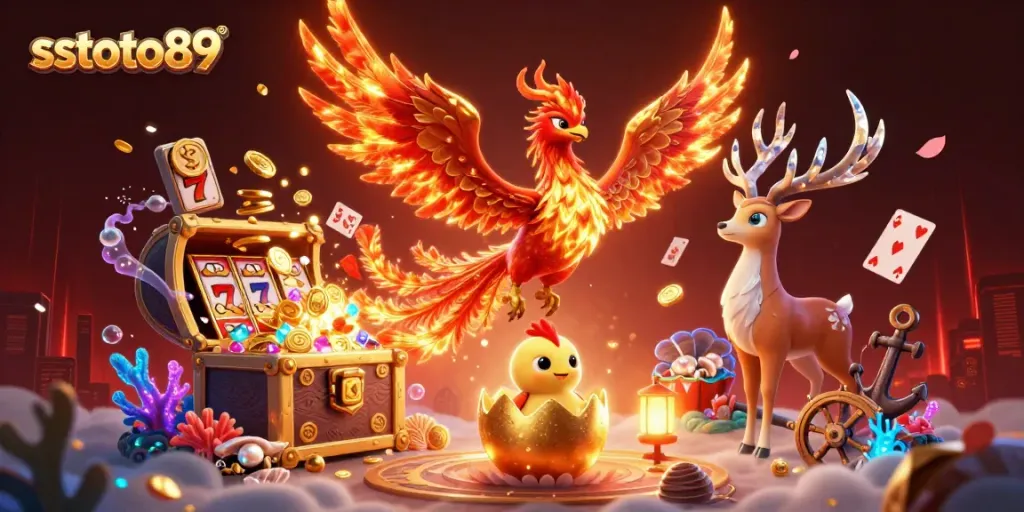 Sstoto89 menawarkan pengalaman bermain slot dengan tema 3D menarik yang penuh warna dan detail.
