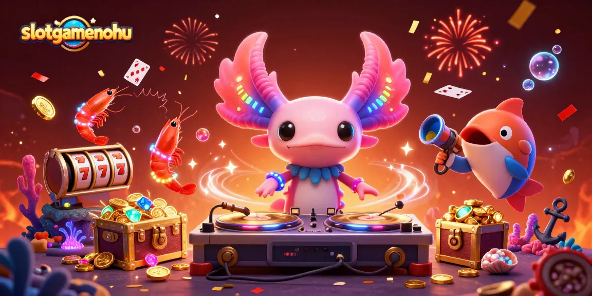 Experience thrilling gameplay at slotgamenohu with vibrant 3D casino-themed illustration.