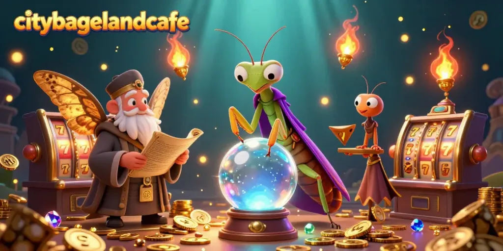 Menangkan promo menarik di citybagelandcafe dengan ilustrasi kasino mengesankan dan simbol keberuntungan.