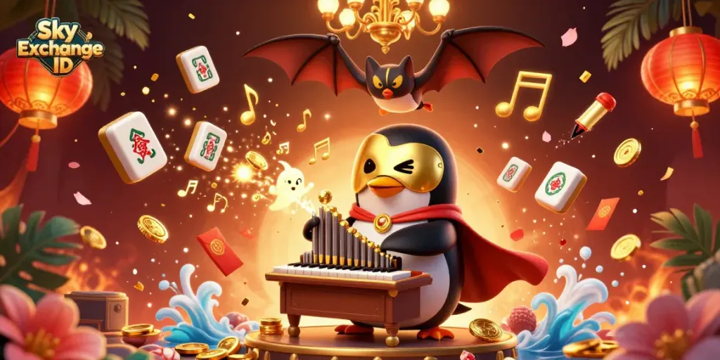 Join the excitement with Sky Exchange ID, an imaginative scene featuring thrilling casino elements and vibrant characters.