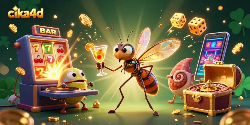Spin the golden roulette wheel with cika4d's unique casino characters coming alive in vibrant 3D.