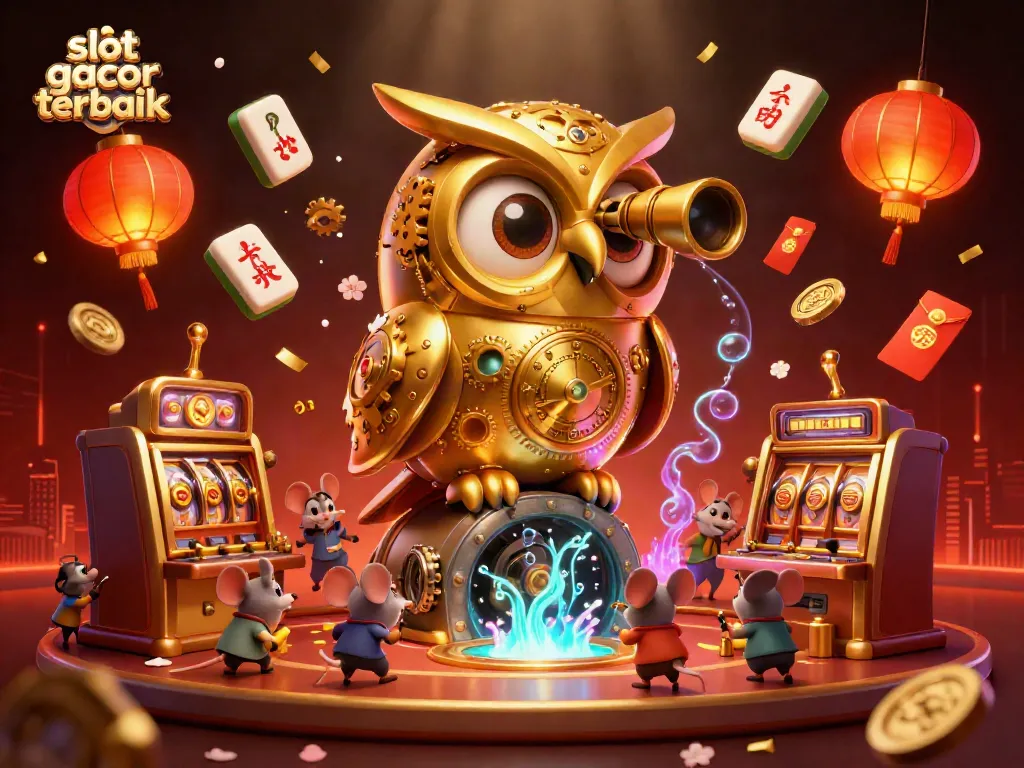 Menangkan slot gacor terbaik dengan gambar 3D dari burung hantu emas dan mesin slot mengesankan.