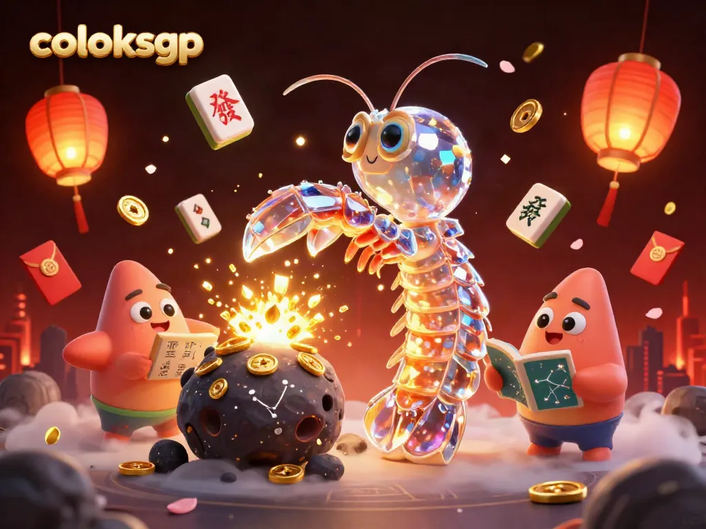Coloksgp menghadirkan ilustrasi kasino digital dengan samurai galaksi dan elemen Cina.
