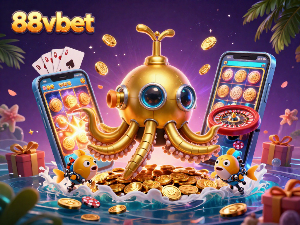 Experience thrilling gaming with 88vbet's golden kraken and exciting casino elements.