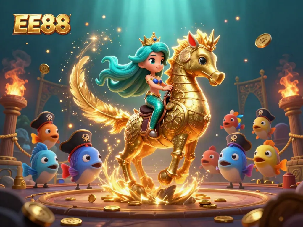 Immerse in the world of EE88 with vibrant casino-themed 3D characters ready to win big.