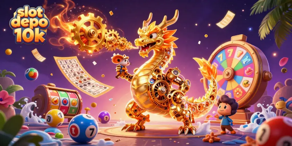 Mainkan slot depo 10k di dunia kasino dengan simbol keberuntungan dan interaksi dramatis.