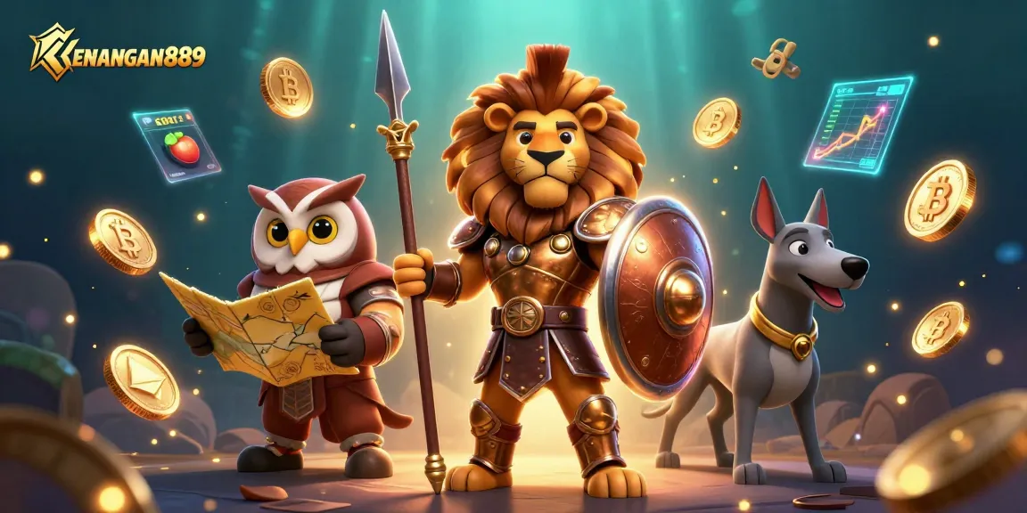 Experience the thrill of KENANGAN889, showcasing engaging slots and crypto elements in vibrant 3D.