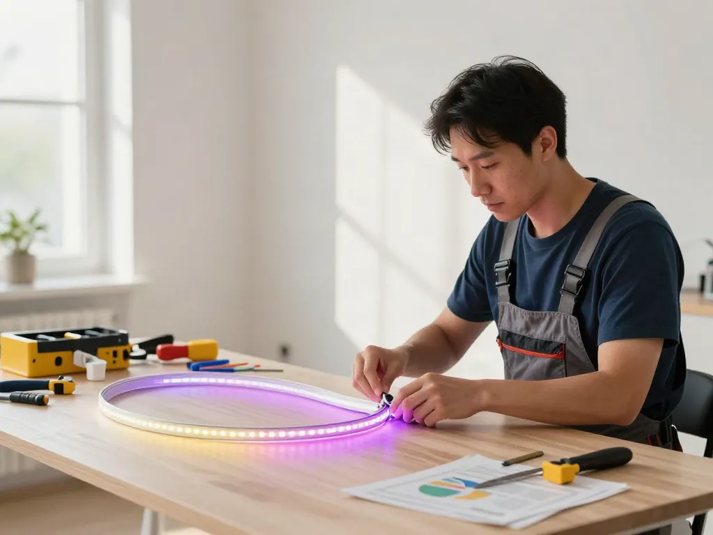 Instalare benzi LED de un profesionist, un serviciu de încredere pentru iluminatul casei tale.