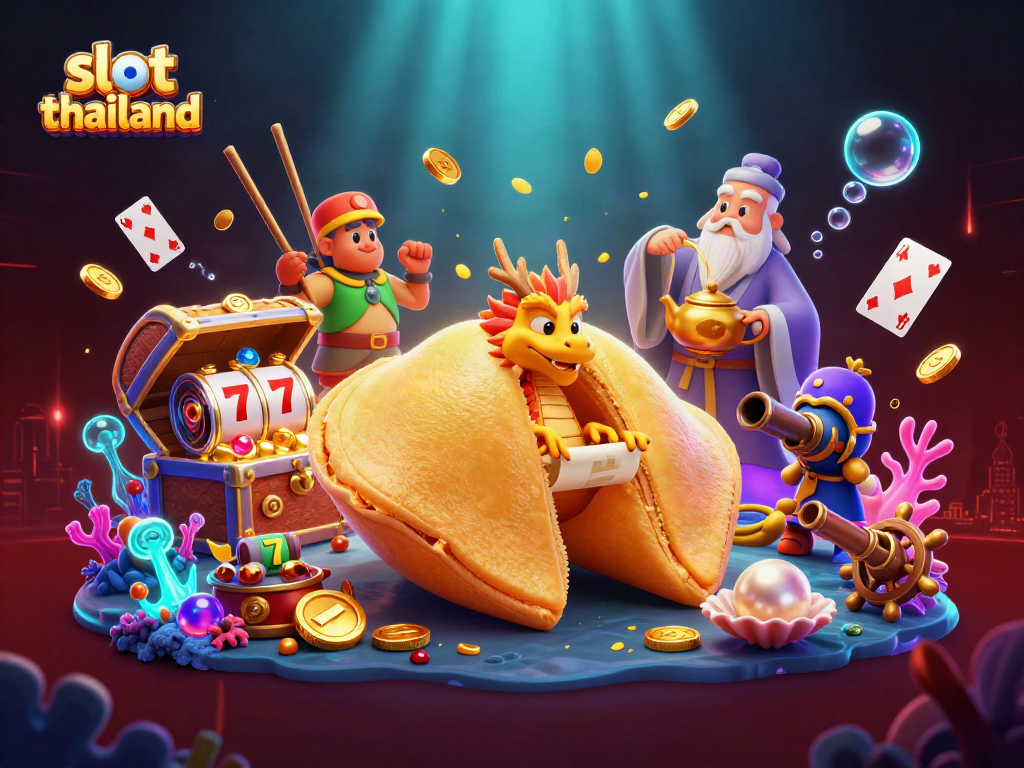Spin and win with slot thailand in an enchanting 3D underwater casino adventure illustration