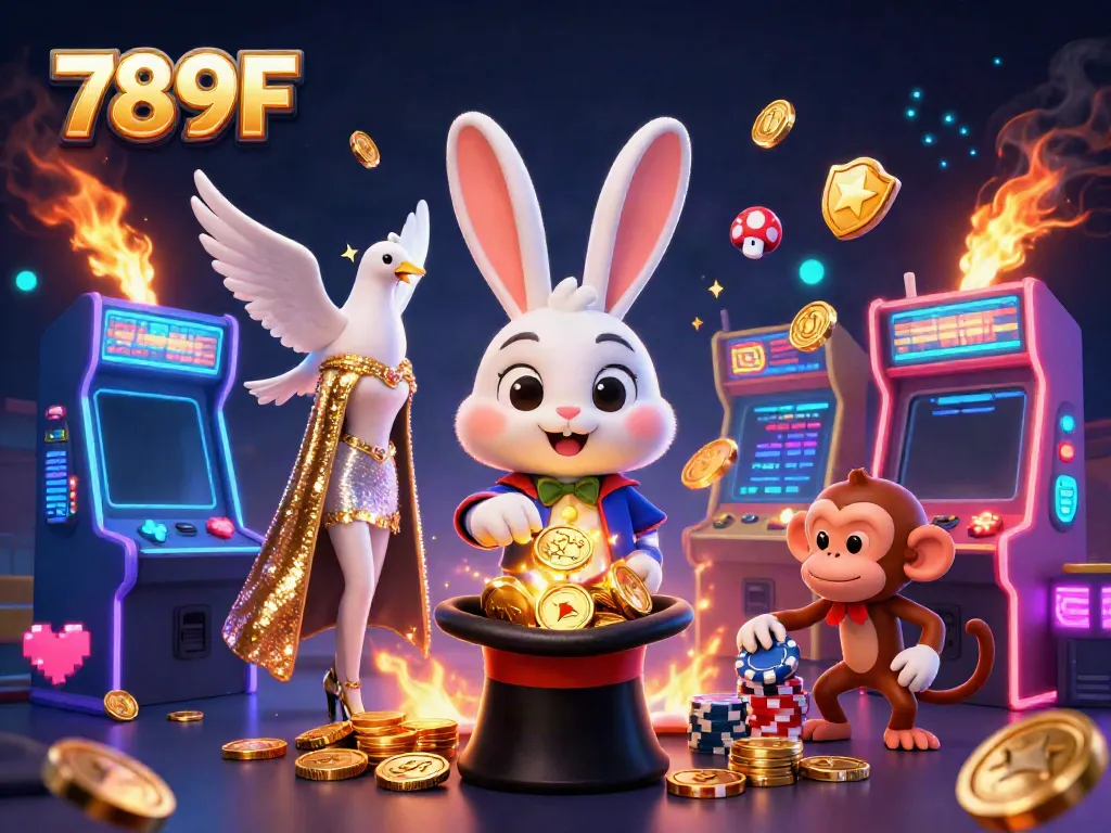Players enjoy thrilling games at 789F, featuring animated characters and casino delights.