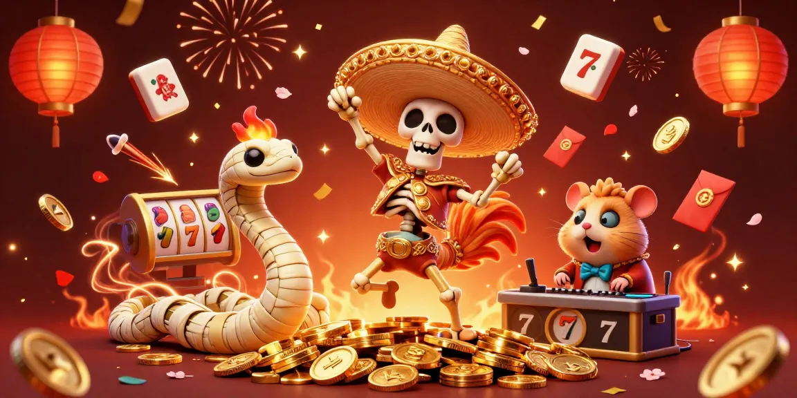 Experience thrilling slots action at hitclub with vibrant characters celebrating on golden coin piles.
