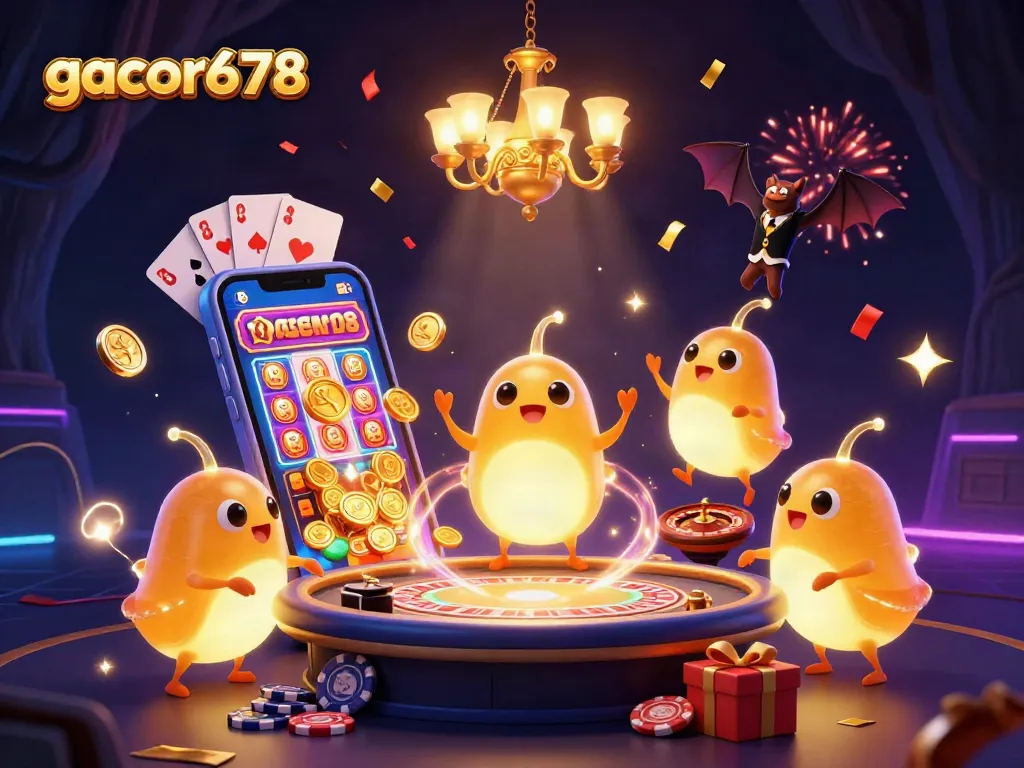 Join the fun and excitement at gacor678 with vibrant casino elements brought to life by charming glowworms!