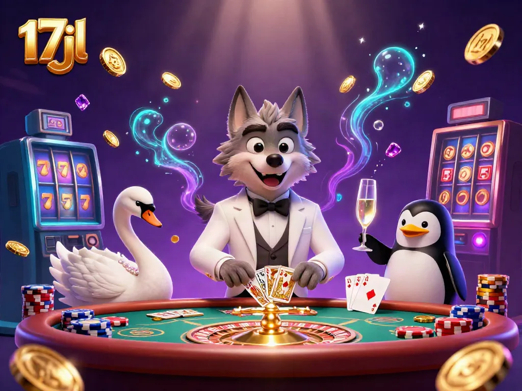 Experience thrilling gameplay with 17jl as a debonair wolf, swan dealer, and penguin sommelier.