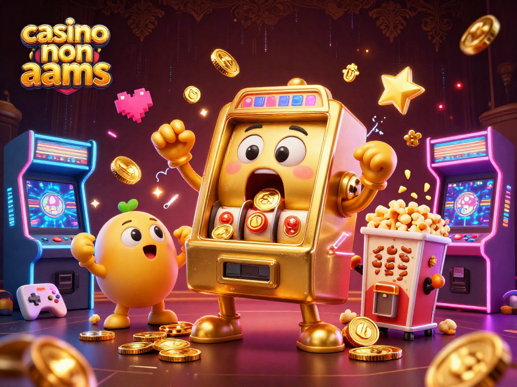 Gioca nei casinò non AAMS: l'emozione della slot machine d'oro mentre vince un jackpot spettacolare.