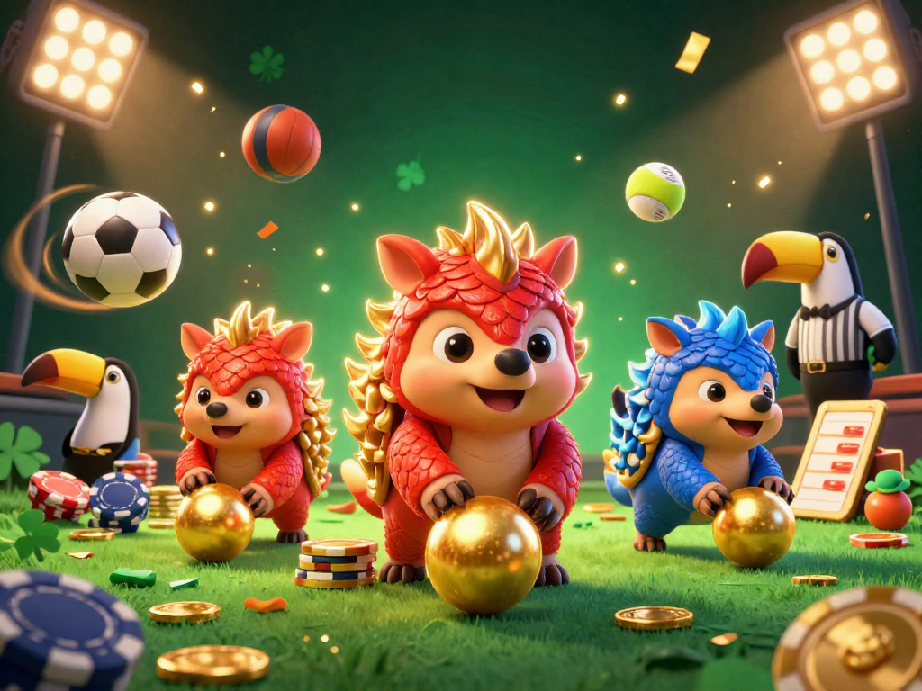 BL555 delivers dynamic casino action with rival pangolins in 3D, showcasing vibrant gaming excitement.