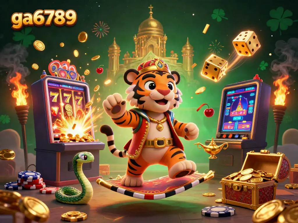 Engage with ga6789's vibrant online gambling world filled with exciting characters and casino elements.