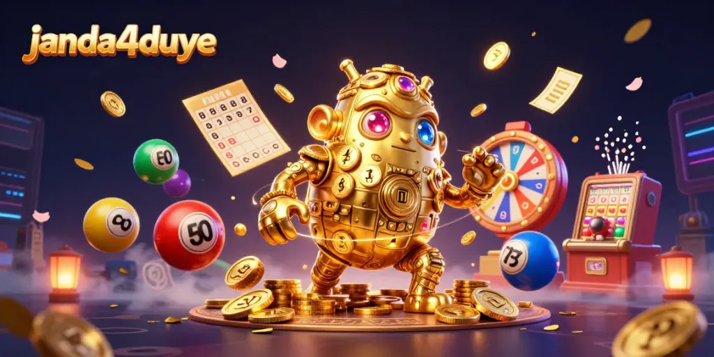 Rasakan sensasi bermain dengan janda4duye, golem emas, dan bola lotere berwarna-warni.
