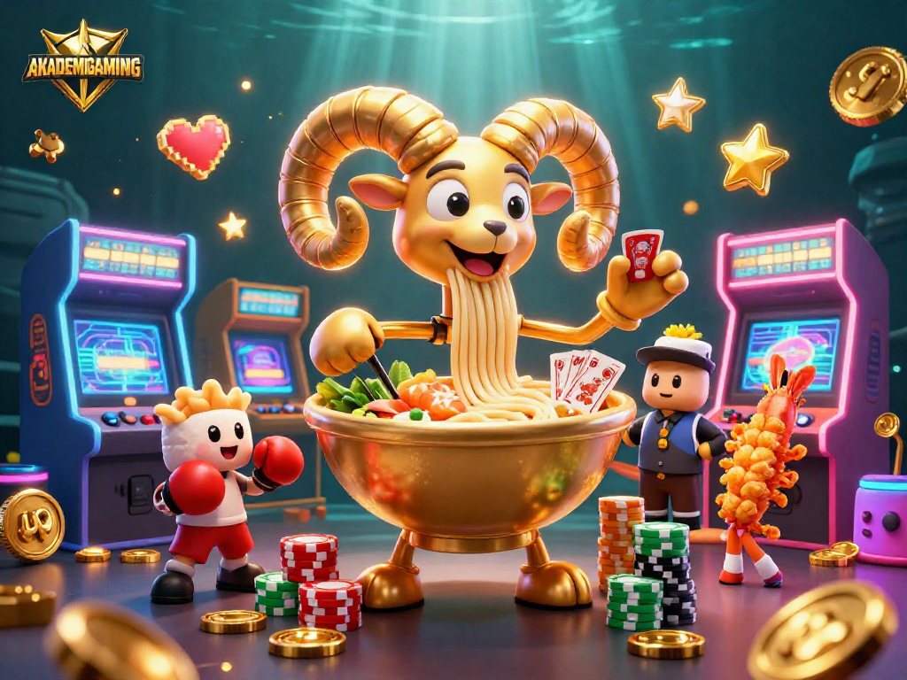Engage in exciting gameplay with AKADEMIGAMING’s vibrant lottery scene featuring dynamic characters and inspiring visuals.