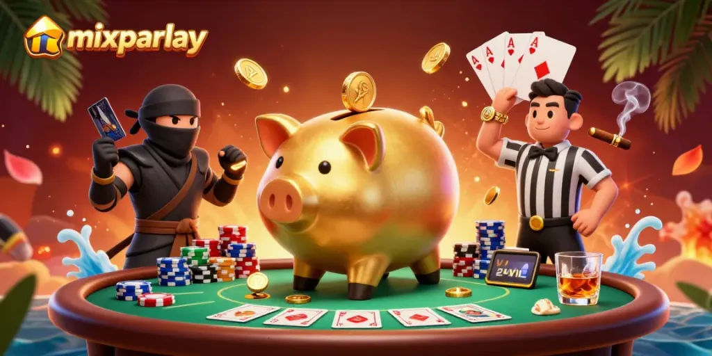 Experience the excitement of mixparlay betting with dynamic casino characters and thrilling gameplay elements.