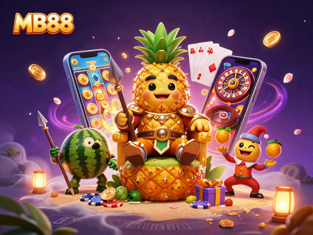Experience MB88's exciting casino adventure with golden characters and dynamic gaming elements.
