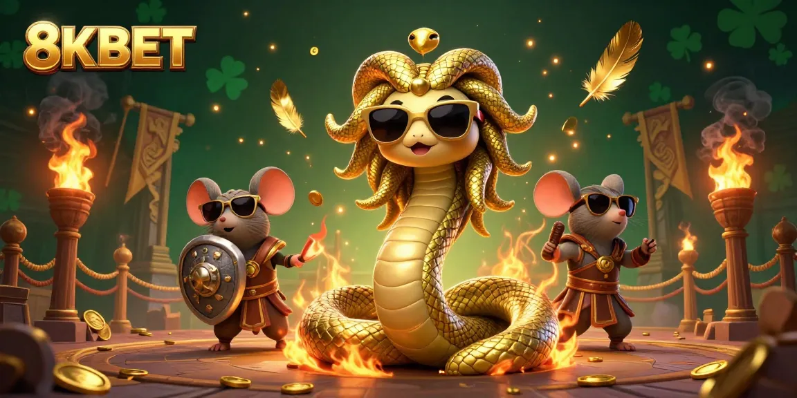 Engage with 8KBET's exciting casino adventure featuring unique characters and vibrant gaming elements.