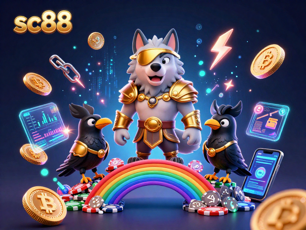 Experience vibrant casino dynamics with sc88 featuring Odin, ravens, and crypto elements.