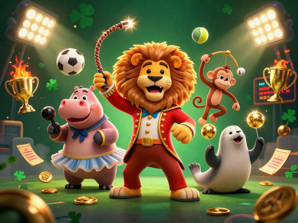 Join Ku88's thrilling adventure with lively casino characters in an action-packed scene.
