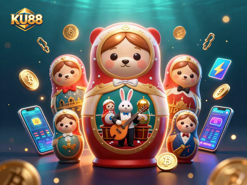 Join the excitement at KU88 with colorful casino characters and crypto elements in action.