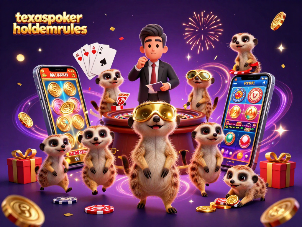 Experience Texas Poker excitement with texaspokerholdemrules in a vibrant casino meerkat scene.