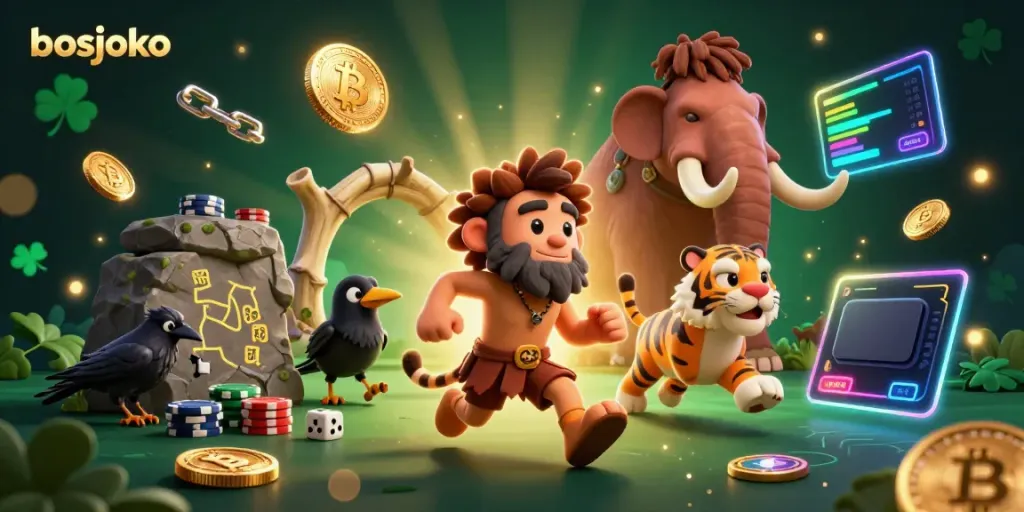 Experience the excitement at bosjoko's prehistoric casino with unique characters and vibrant winnings.