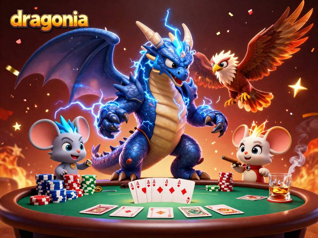 Obtenez une expérience de jeu dynamique et immersive avec dragonia sur un tableau de poker vibrant et des personnages captivants.