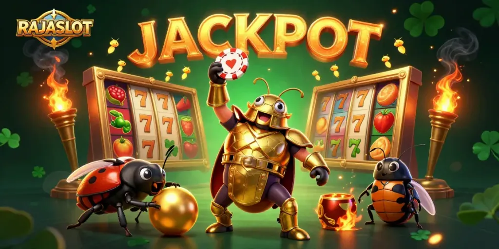RAJASLOT menyajikan pengalaman bermain slot seru dengan elemen jackpot dan karakter bercahaya.