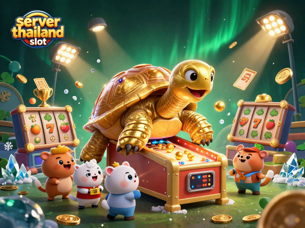 Spin and win with server thailand slot in an exciting casino-themed 3D illustration.