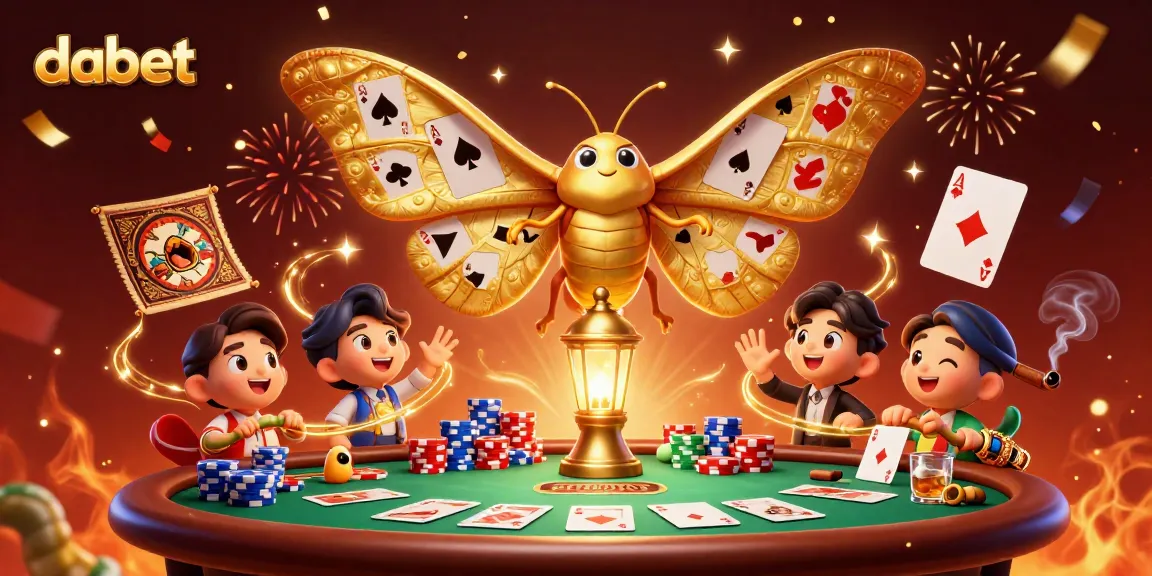 Engage with the dabet experience through vibrant casino art showcasing poker, golden motifs, and exciting gameplay.