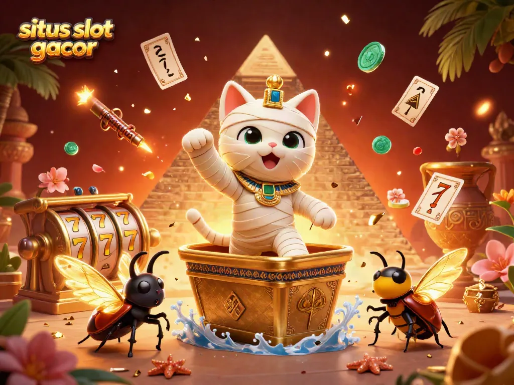Menangkan pengalaman bermain situs slot gacor dengan simbol jackpot dan karakter unik dalam kasino bertema Mesir.
