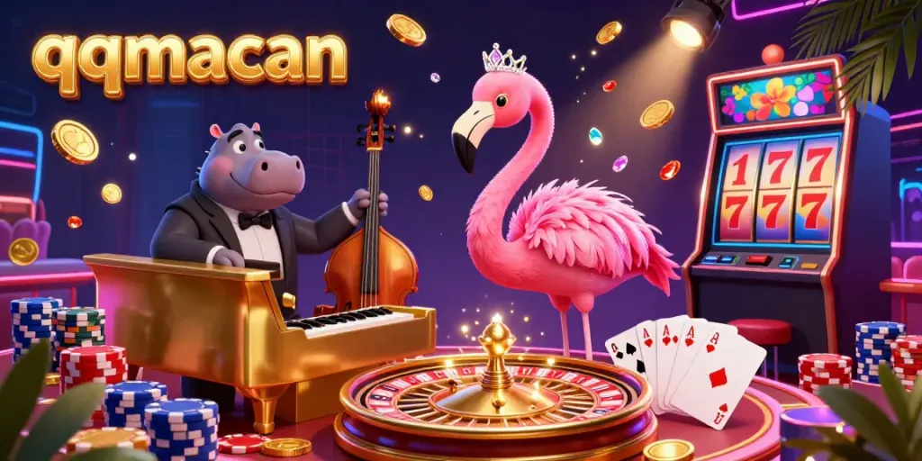 Experience thrilling gameplay with qqmacan in this vibrant casino scene filled with action and excitement.