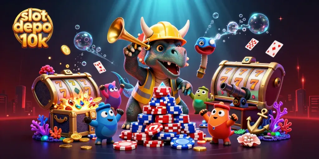 Promote winning strategies with slot depo 10k as 3D characters celebrate dynamic gameplay.