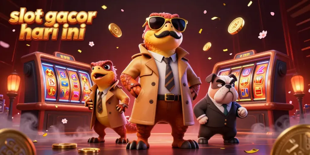 Bermain slot gacor hari ini di kasino yang dinamis dan penuh warna dengan karakter menarik yang mencuri perhatian.