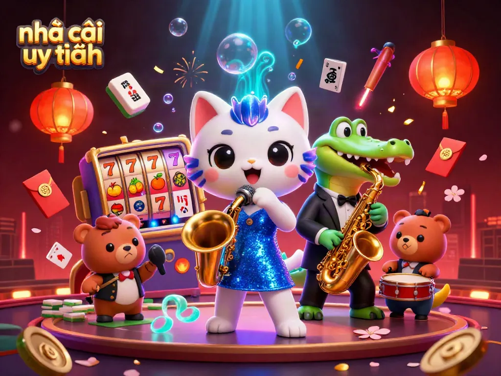 Experience the charm of nhà cái uy tín with vibrant casino elements and lively characters in an engaging setting.