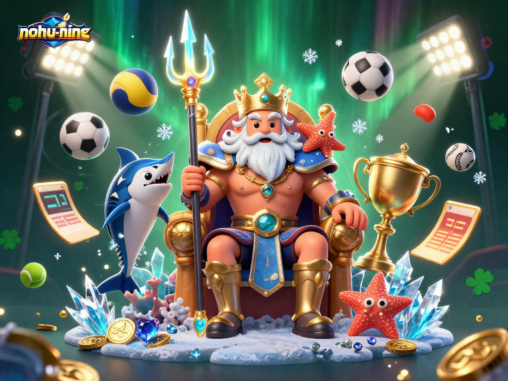 Experience the excitement of nohu-nine with Neptune and friends amidst dynamic sports betting elements.
