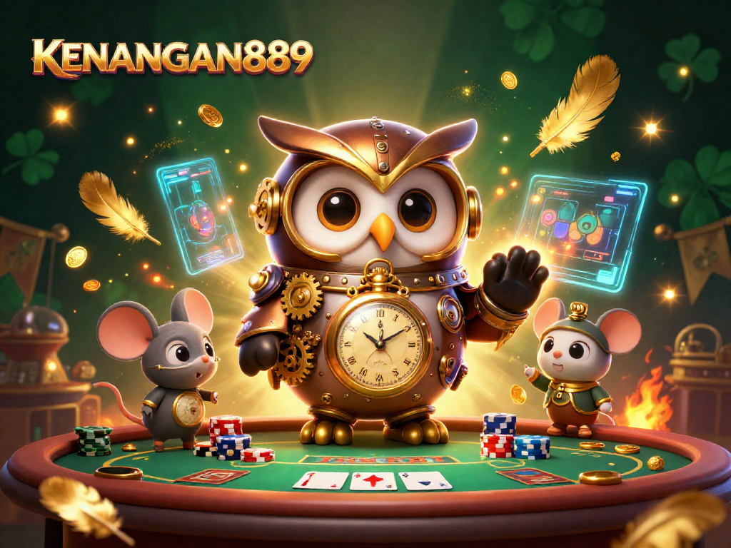 Play with KENANGAN889 in an enchanting casino scene filled with exciting poker elements.
