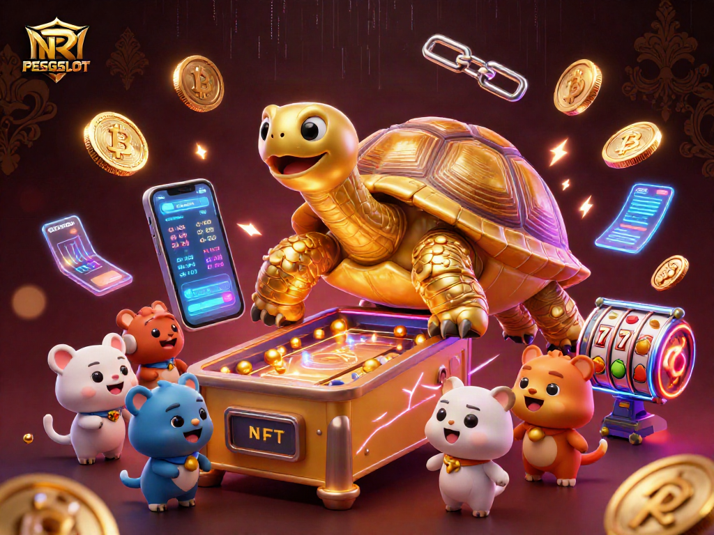 Permainan PESGSLOT di kasino digital dengan penyu raksasa dan mesin pinball