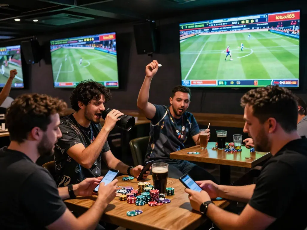 Exciting lotus365 betting exchange showcasing live sports with fans cheering.