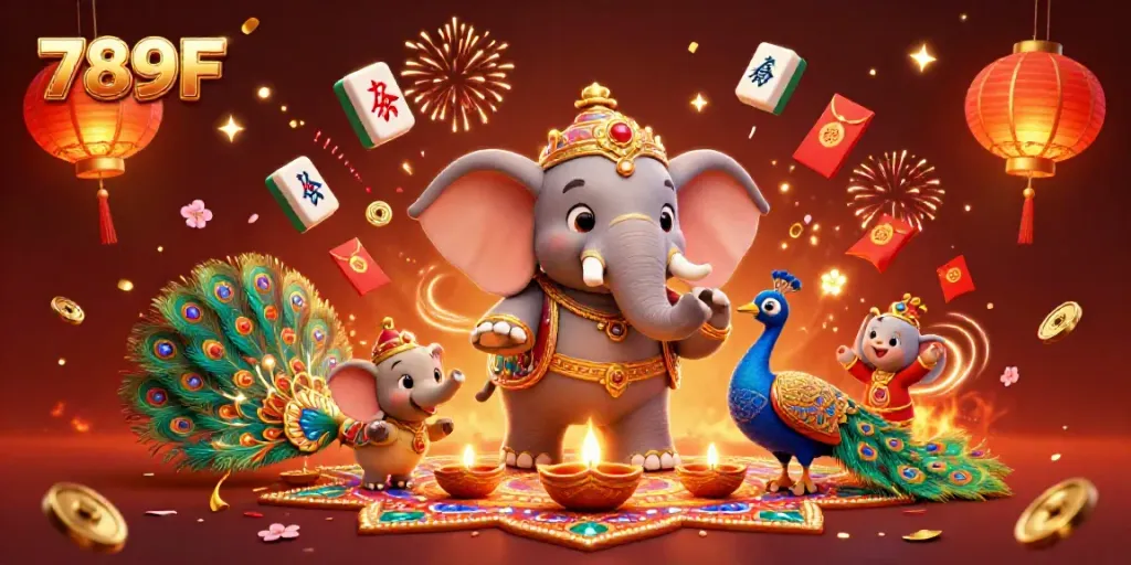 Win big at 789F with vibrant casino-themed illustrations and festive elements for an exciting gaming experience.