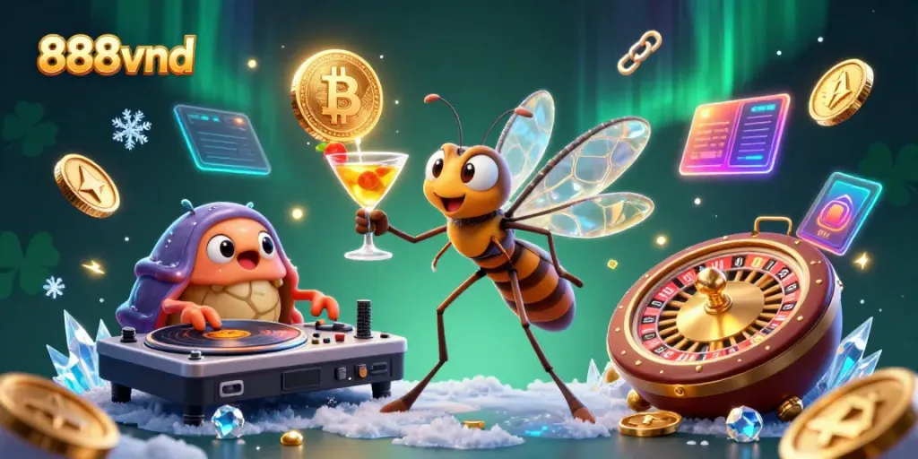 Experience vibrant online casino thrills with 888vnd's lively characters and engaging ambiance.