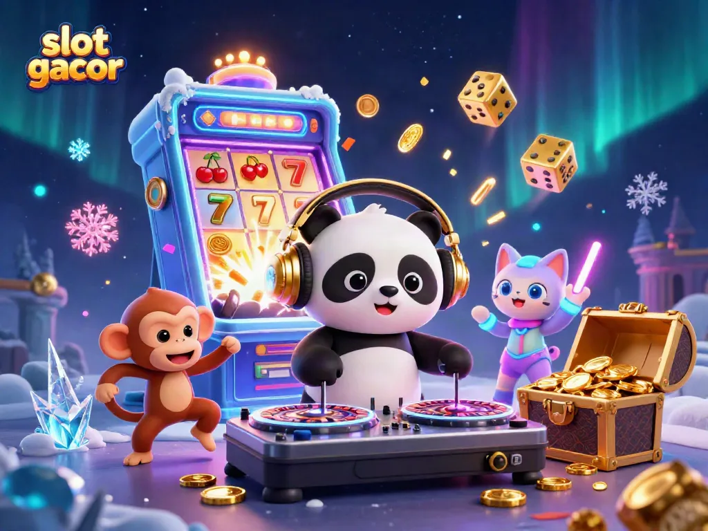 Experience thrilling slot gacor excitement with dynamic casino characters and vibrant game elements.