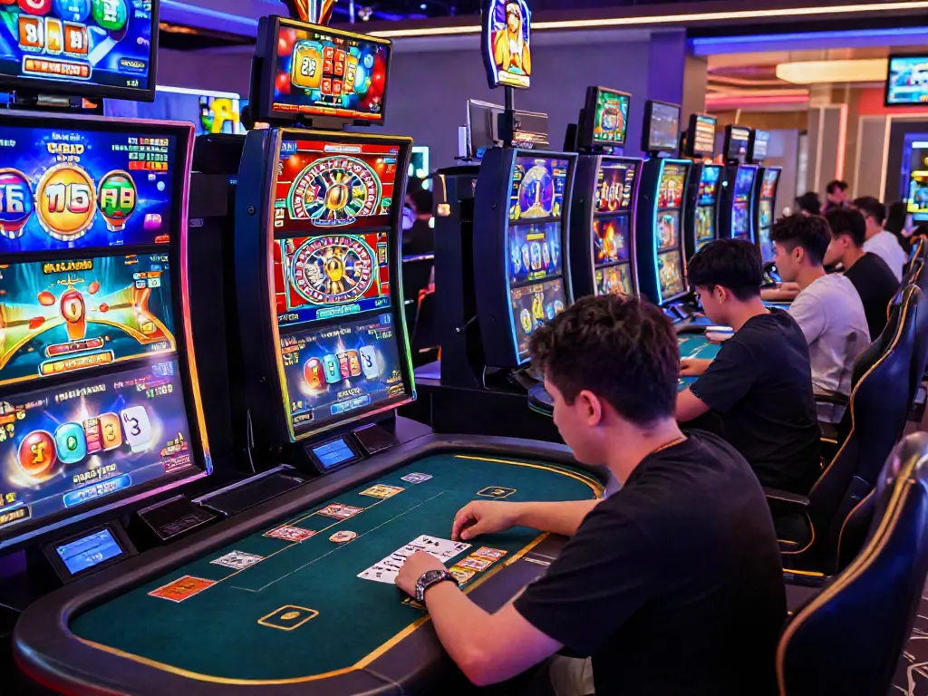 Exciting H19 online gaming experience with diverse players engaged in captivating card games and live casino atmosphere.